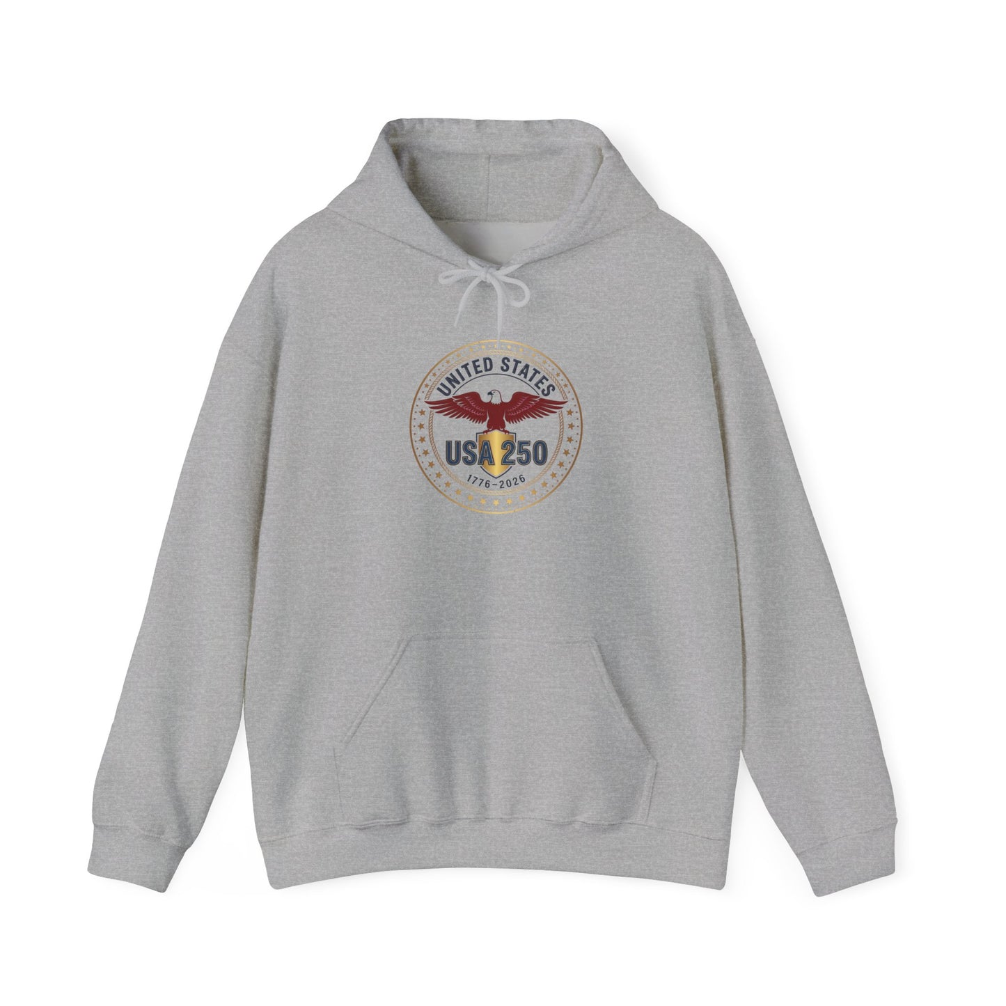 USA 250 Eagle Crest Hoodie | 4th of July 250th Anniversary, Patriotic Vintage Seal