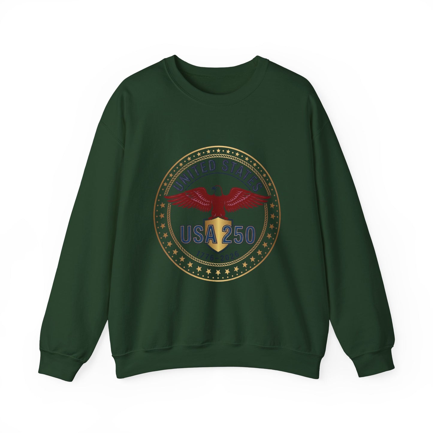 USA 250 Eagle Crest Crewneck | 1776-2026 4th of July Patriot