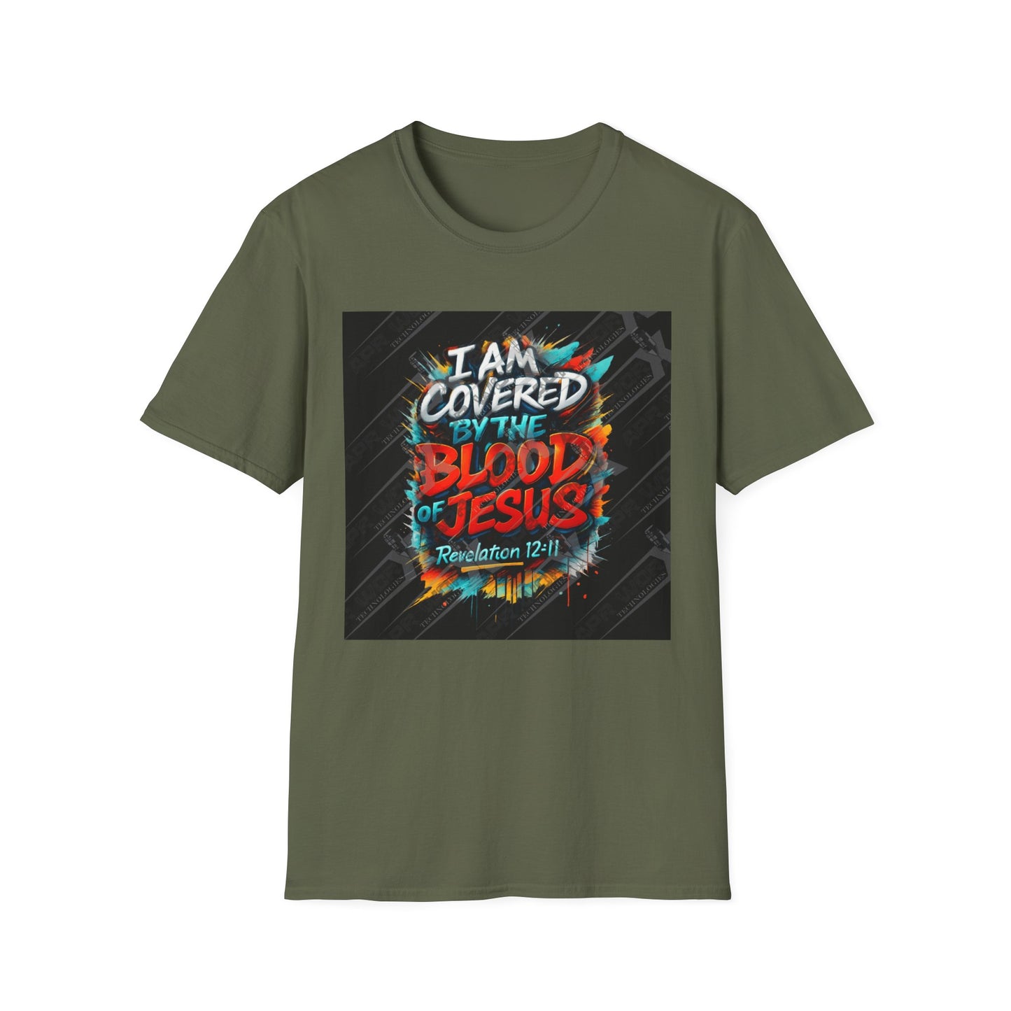Covered by the Blood of Jesus T-Shirt — Christian Faith Graphic Tee (Revelation 12:11)