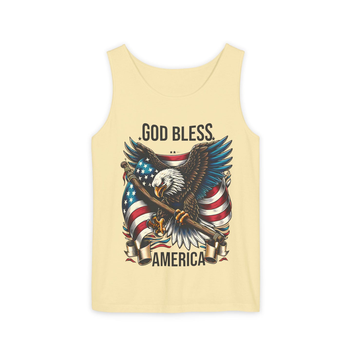 God Bless America Eagle Tank Top — Patriotic American Flag Graphic Tank