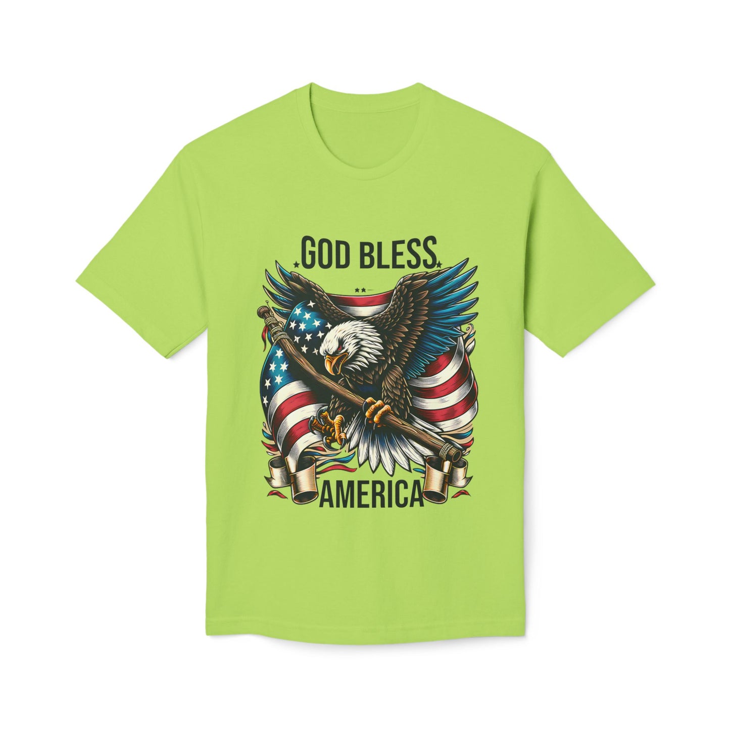 God Bless America T-Shirt — Patriotic Bald Eagle Flag Tee