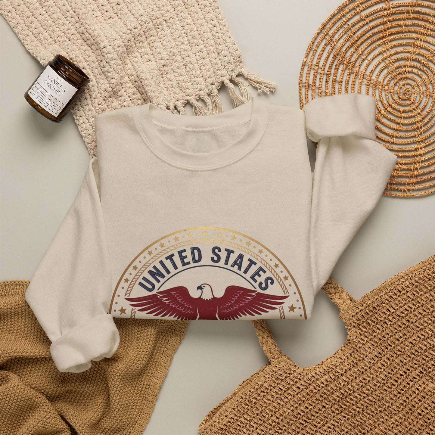 USA 250 Eagle Crest Crewneck | 1776-2026 4th of July Patriot