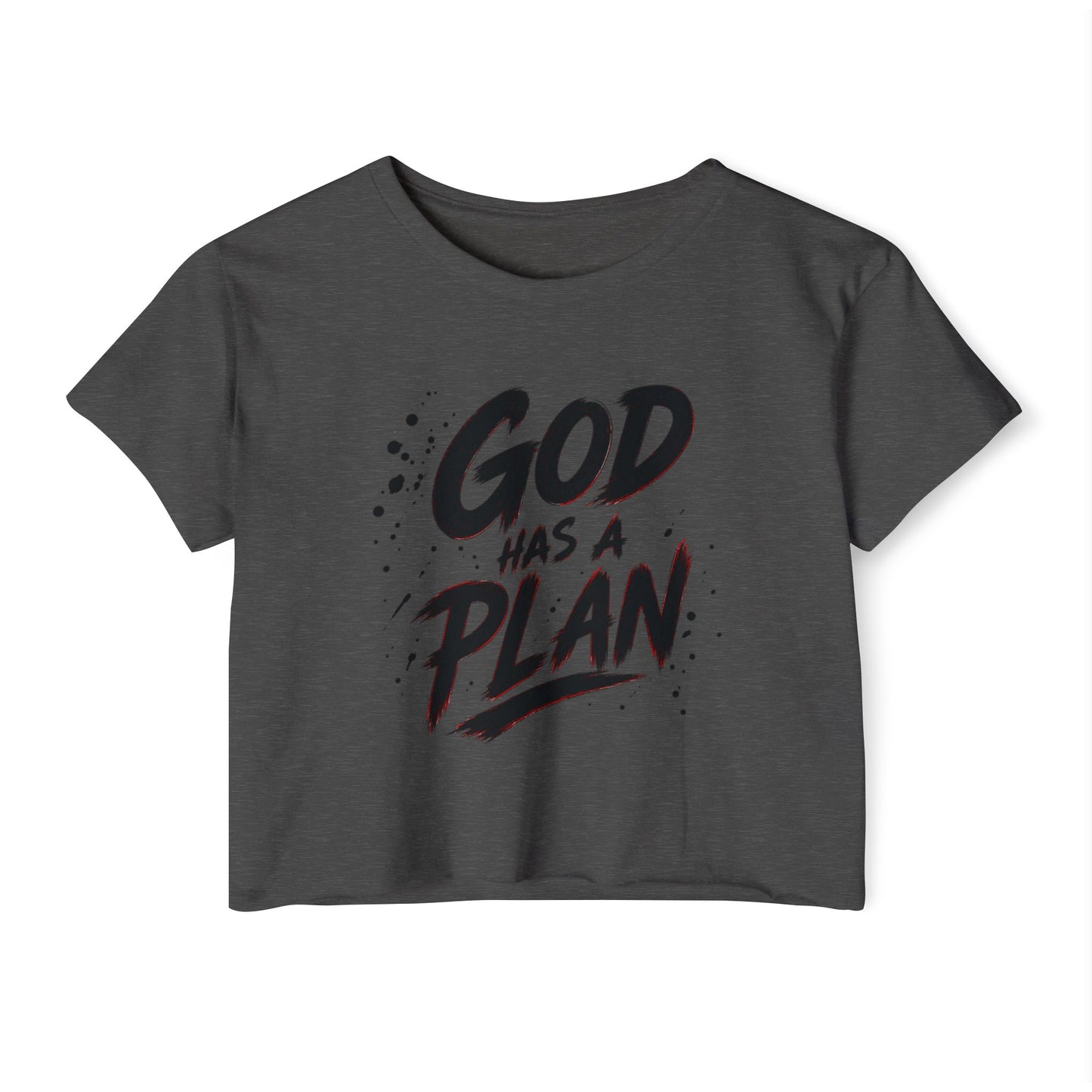 God Has a Plan Crop Top — Women's Faith Graphic Festival Tee