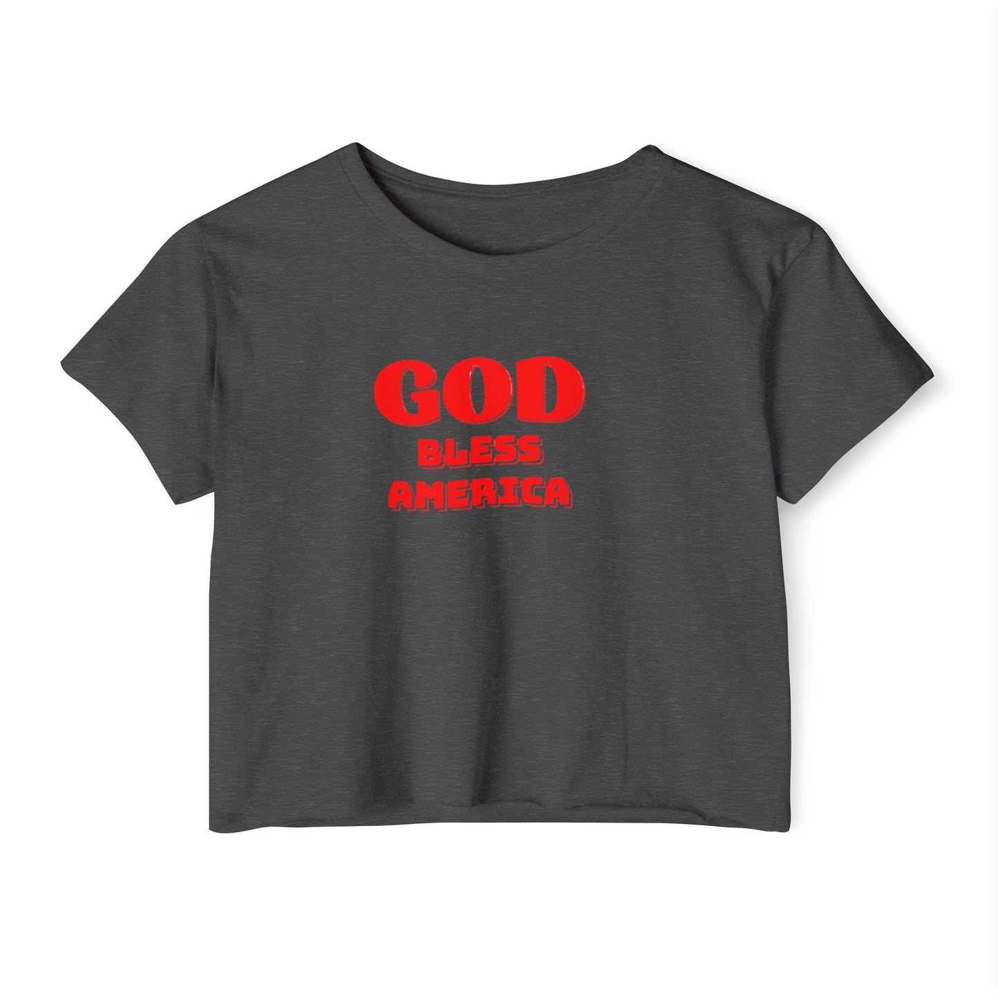 God Bless America Crop Top — Patriotic Women's Festival Tee