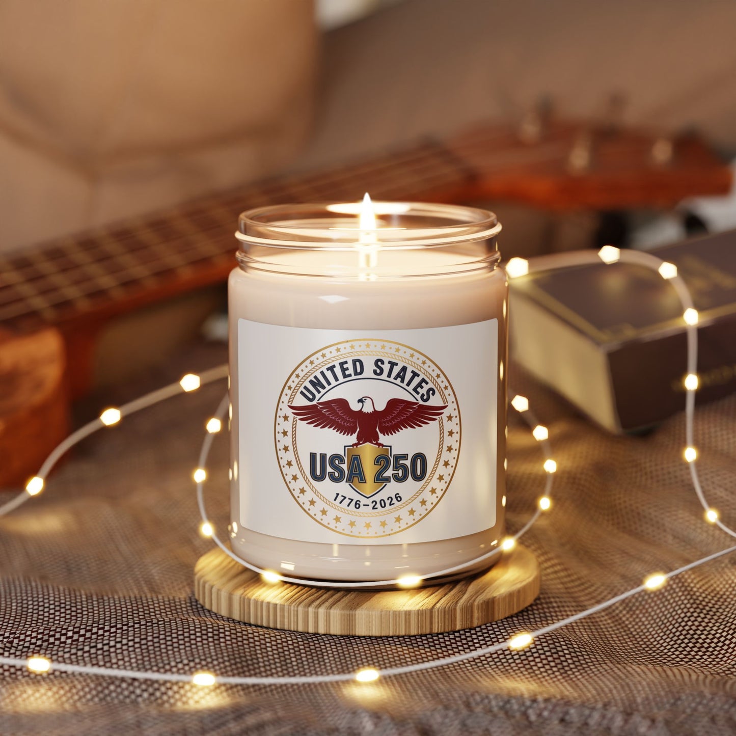 USA 250 Patriotic Seal Candle, 1776-2026 Anniversary, 4th of July