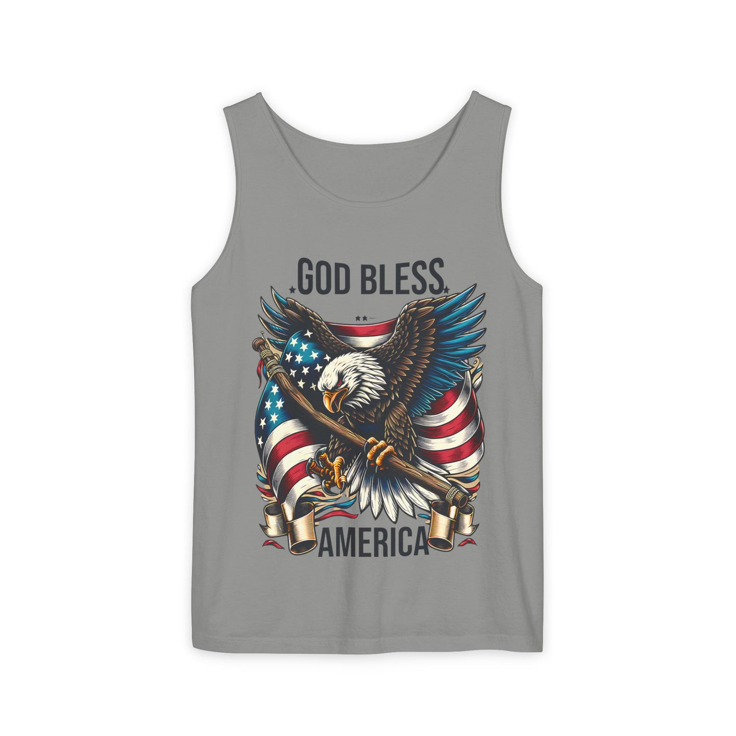 God Bless America Eagle Tank Top — Patriotic American Flag Graphic Tank
