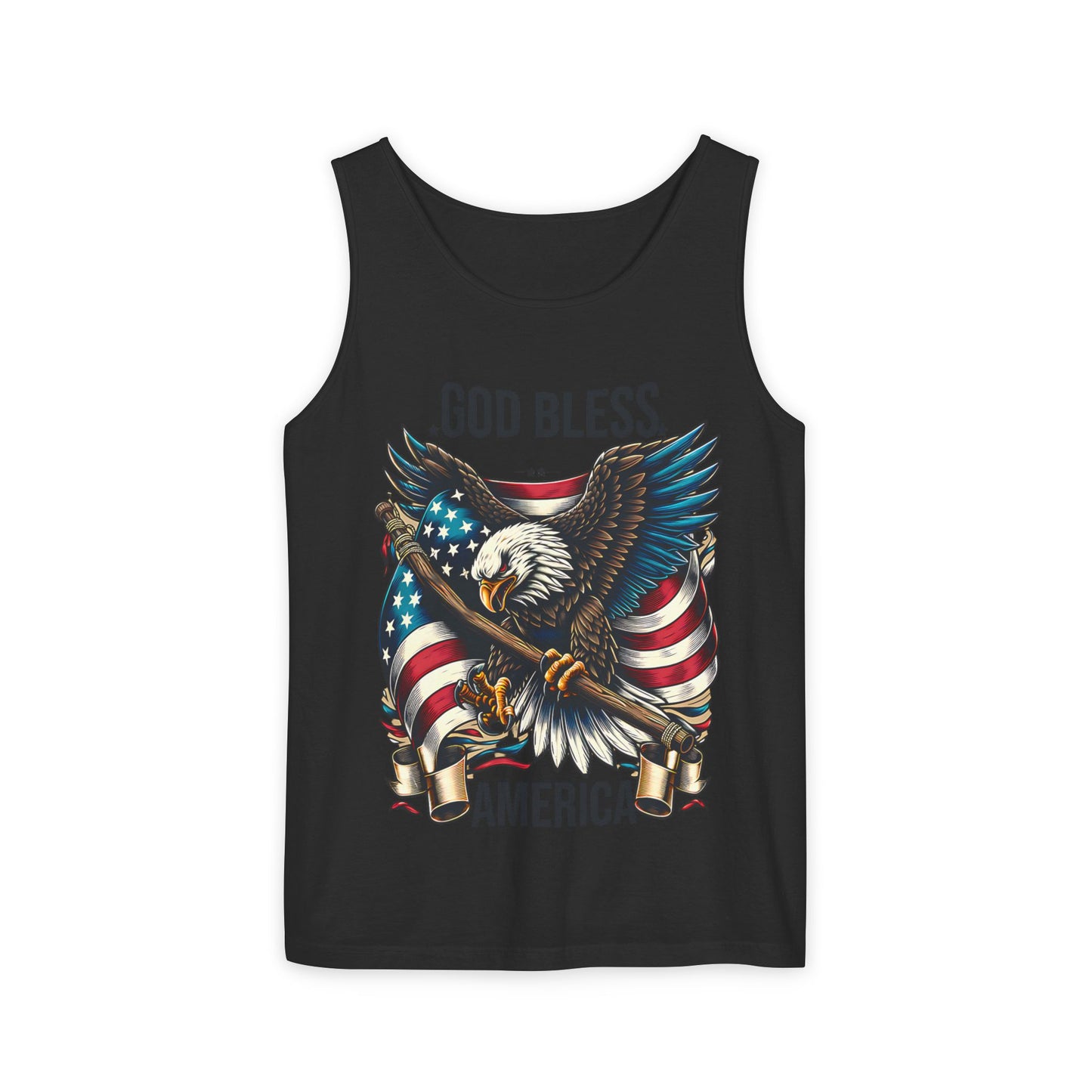 God Bless America Eagle Tank Top — Patriotic American Flag Graphic Tank