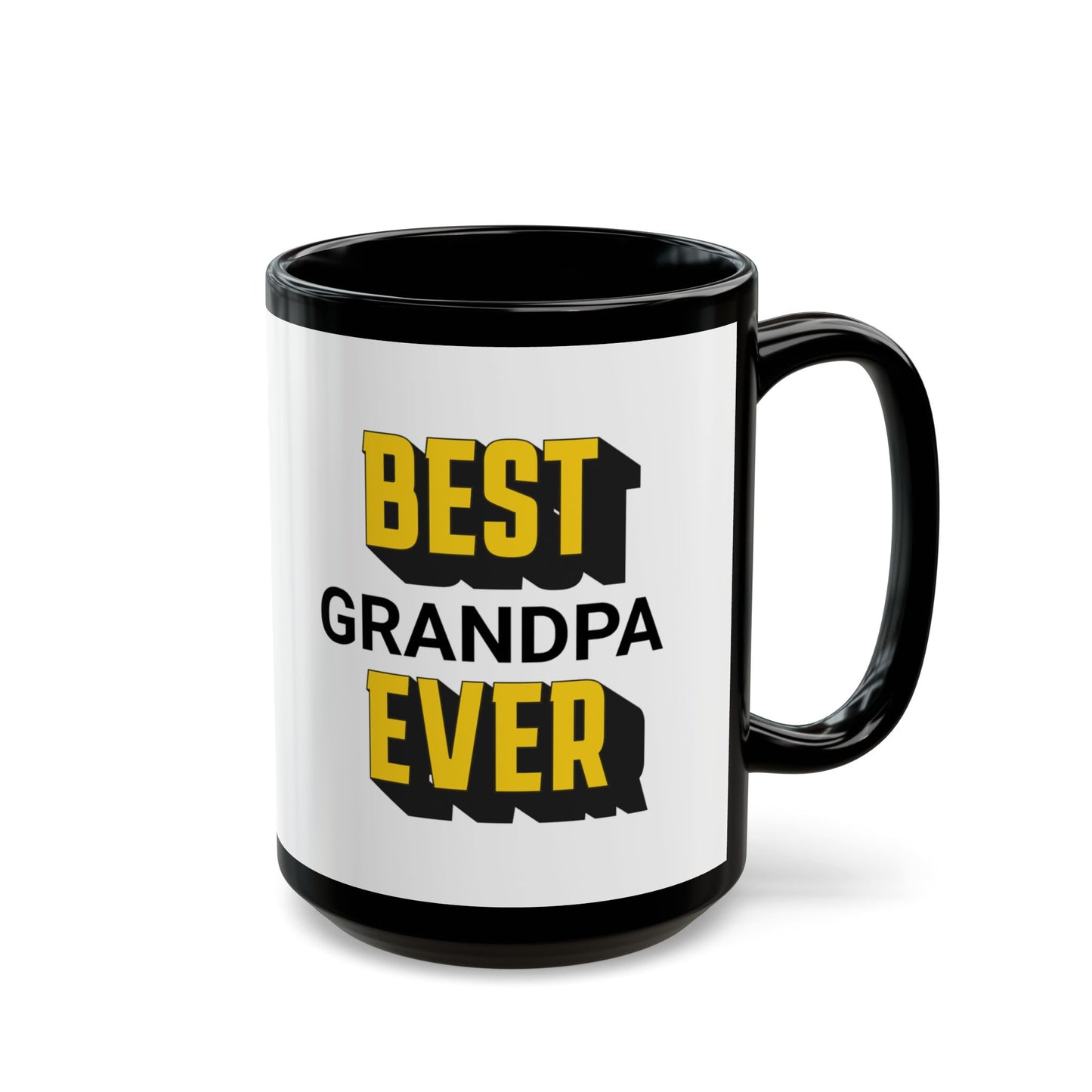 Best Grandpa Ever Black Coffee Mug — 11oz & 15oz Gift for Grandfather