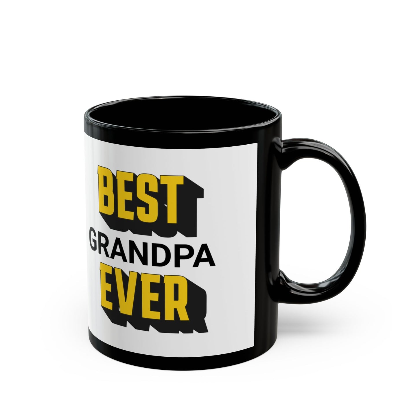 Best Grandpa Ever Black Coffee Mug — 11oz & 15oz Gift for Grandfather