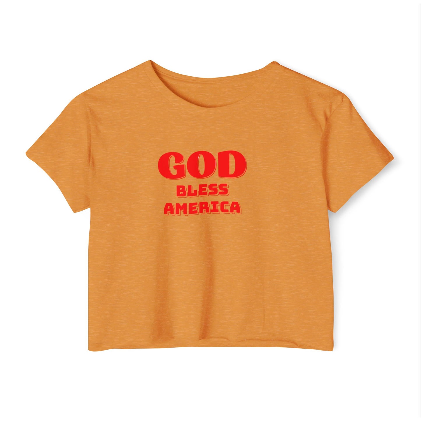 God Bless America Crop Top — Patriotic Women's Festival Tee