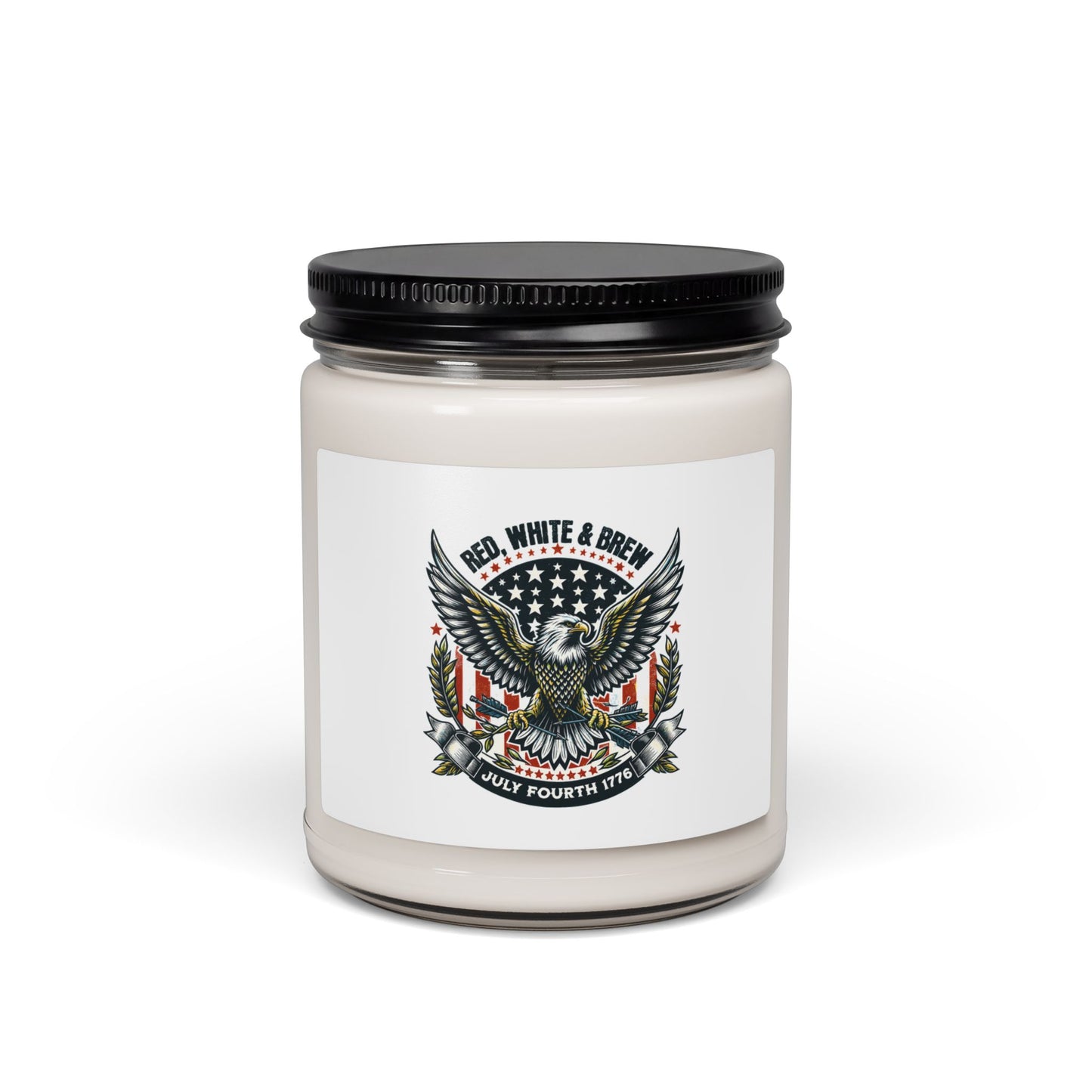 4th of July Soy Candle — Red, White & Brew Patriotic Scented Candle (9oz)
