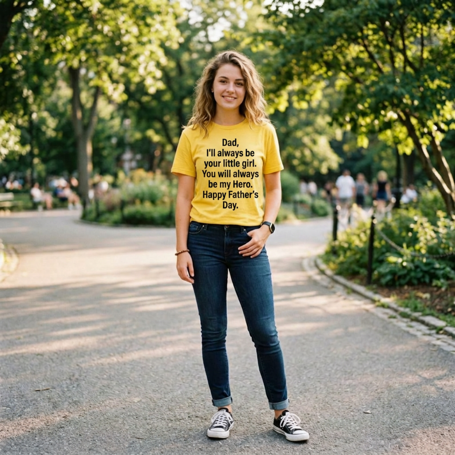 Father's Day Tee — "Dad, I Will Always Be Your Little Girl" Short-Sleeve Shirt