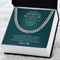 Jewelry Message Card | To My Future Husband | Cuban Link Chain
