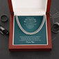 Jewelry Message Card | To My Future Husband | Cuban Link Chain