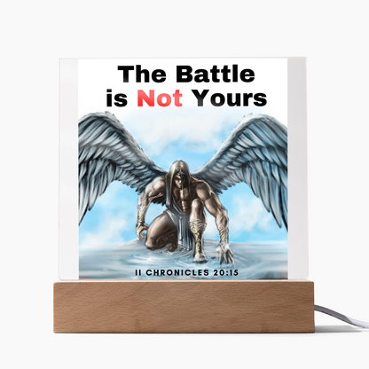 Square Acrylic Plaque - scripture battle