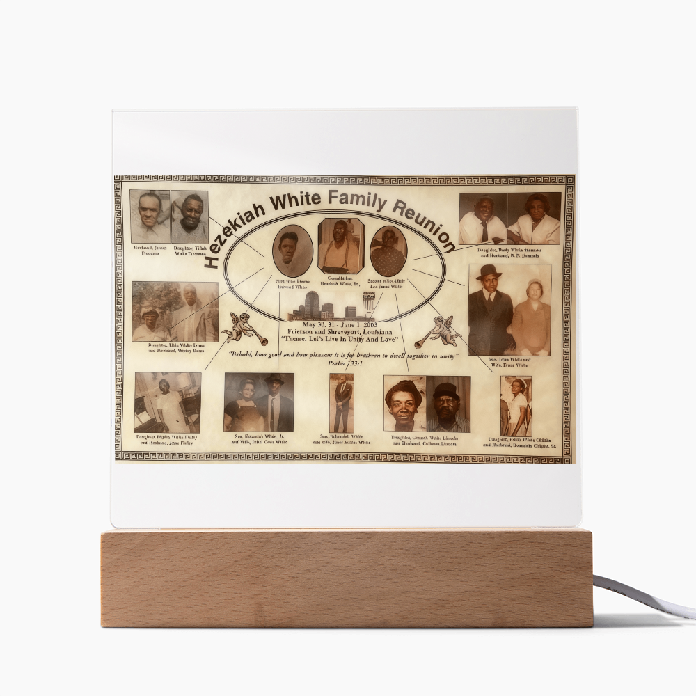 Square Acrylic Plaque  2nd Family Reunion