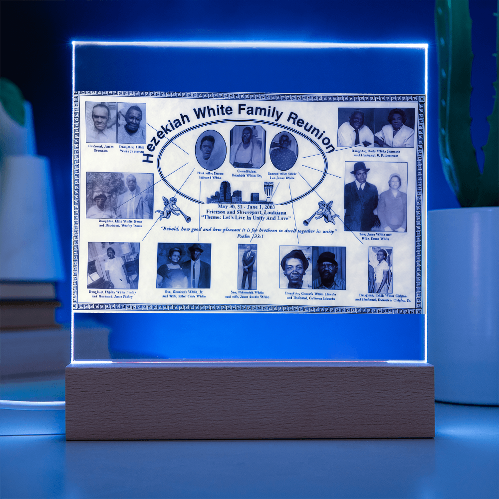 Square Acrylic Plaque  2nd Family Reunion