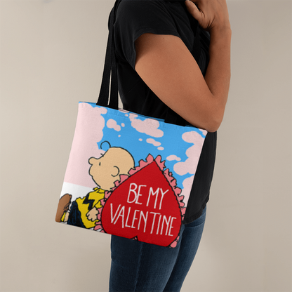 Be my Valentine Charlie Brown Tote Bag