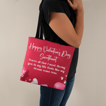 valentine sweetheart tote bag