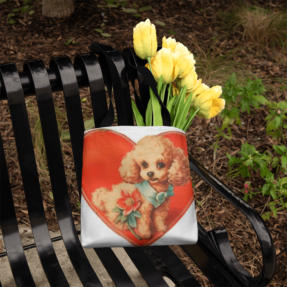 Puppy Valentine Tote Bag