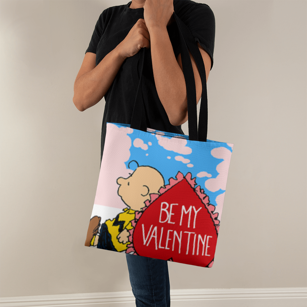Be my Valentine Charlie Brown Tote Bag