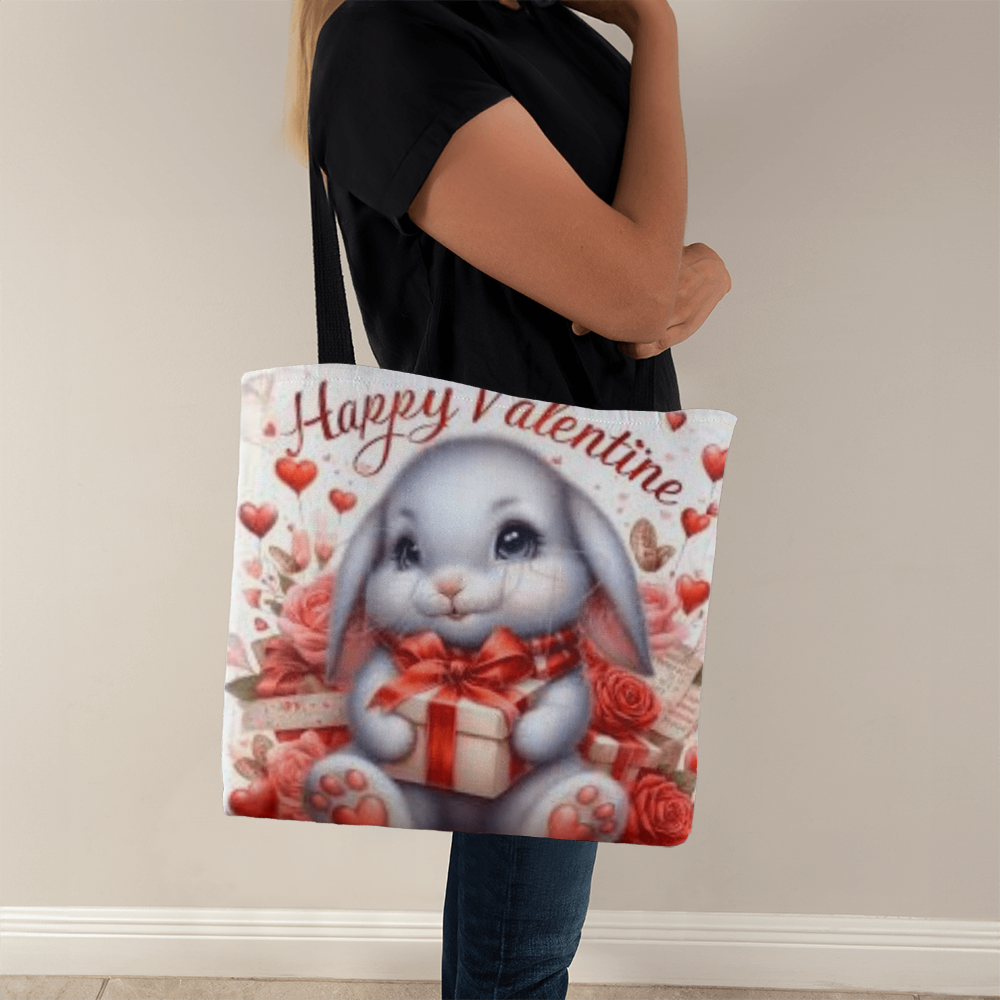 Rabbit Valentine Tote Bag