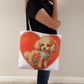 Puppy Valentine Tote Bag