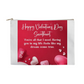Medium size cosmetic valentine zipper bag