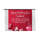 Medium size cosmetic valentine zipper bag