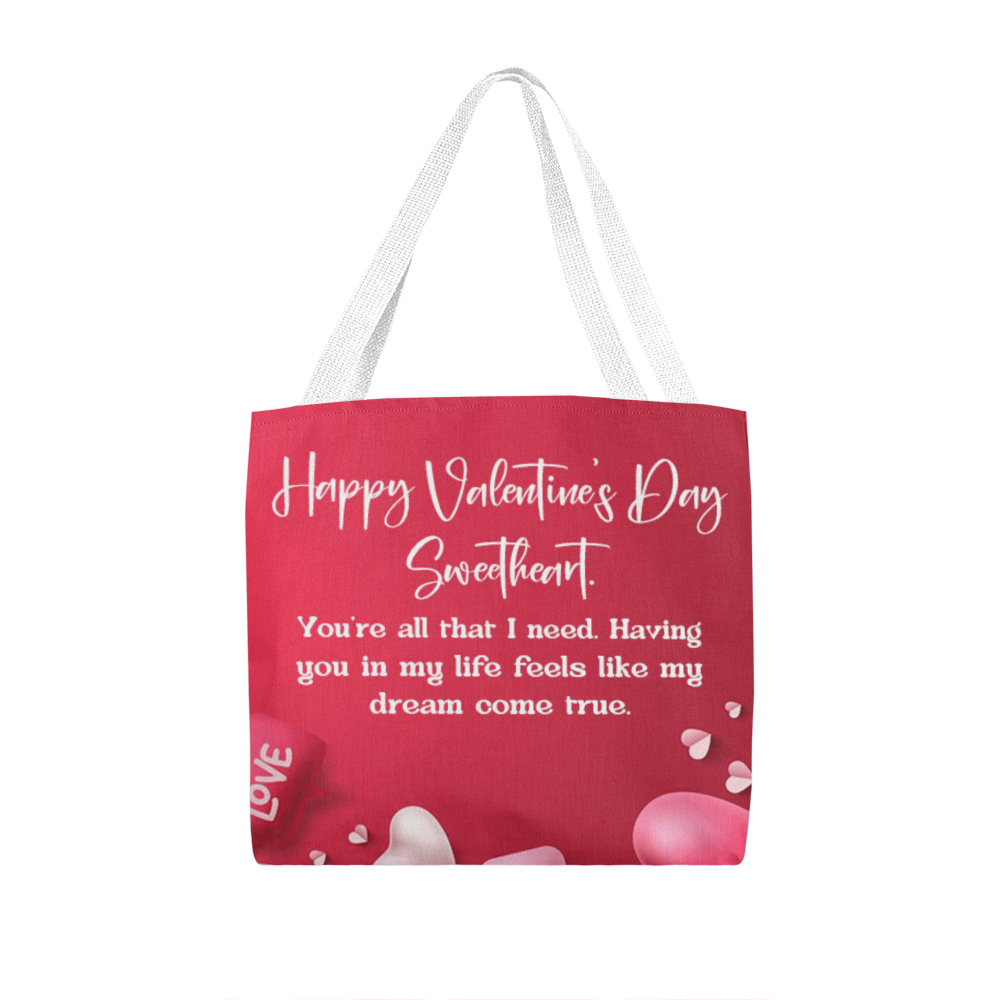 valentine sweetheart tote bag