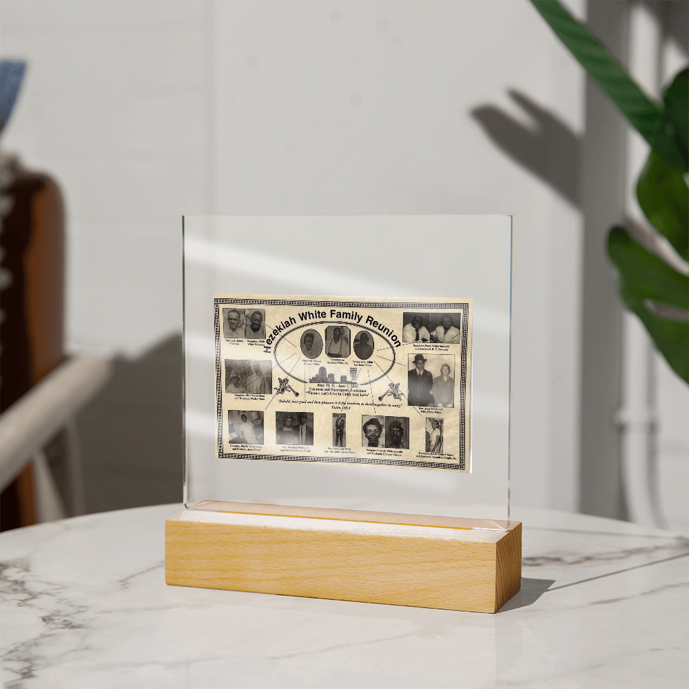 Square Acrylic Plaque-family reunion