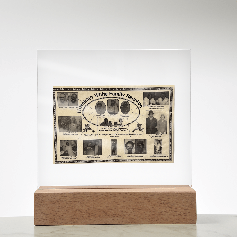 Square Acrylic Plaque-family reunion