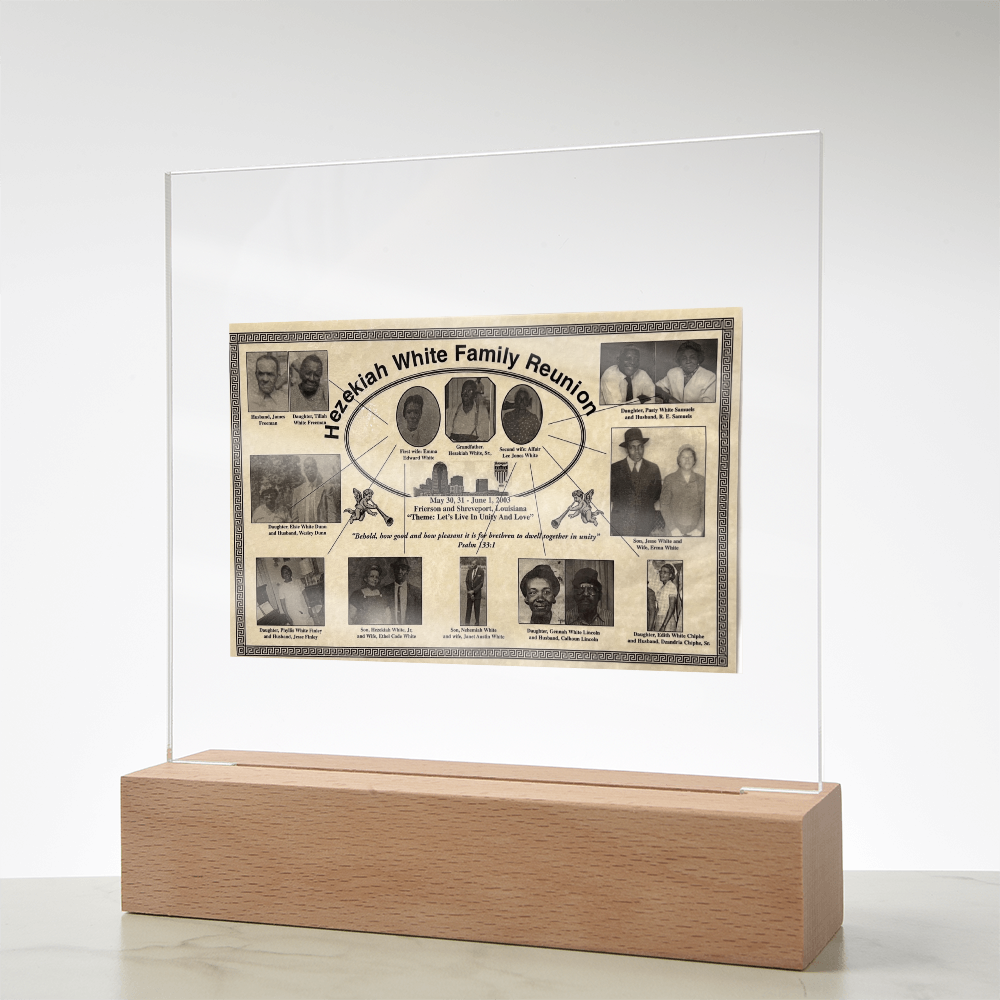 Square Acrylic Plaque-family reunion