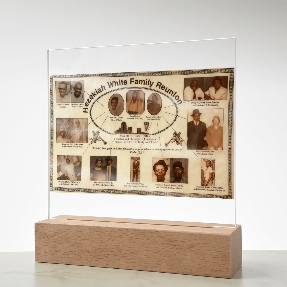 Square Acrylic Plaque  2nd Family Reunion