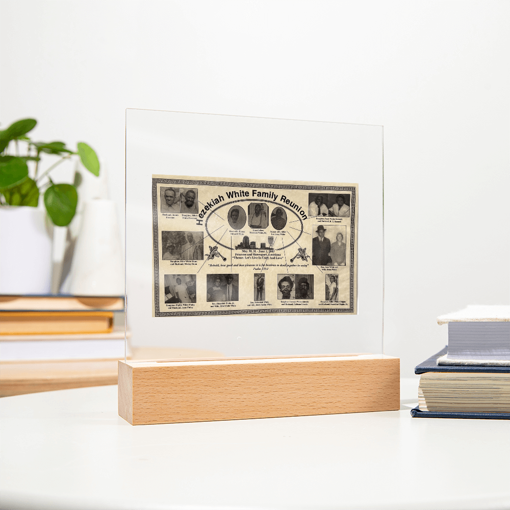 Square Acrylic Plaque-family reunion
