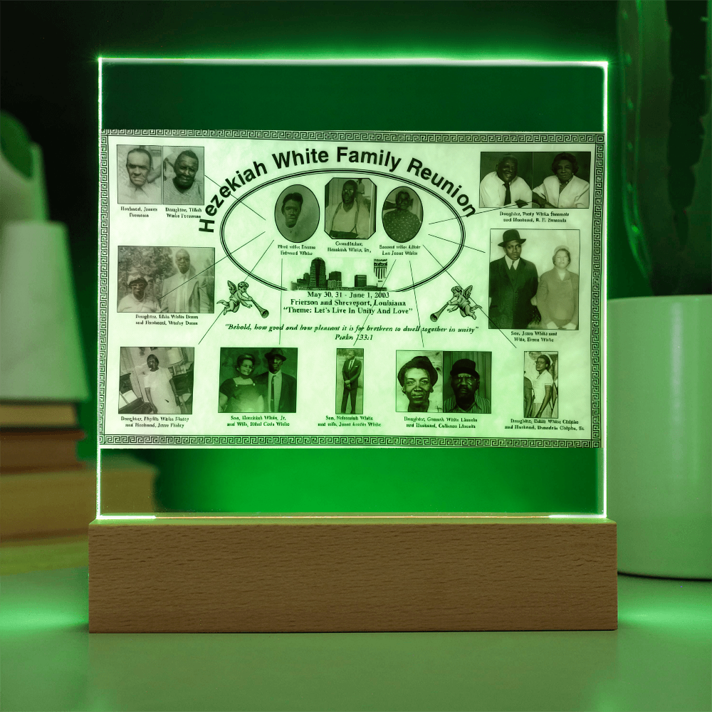 Square Acrylic Plaque  2nd Family Reunion