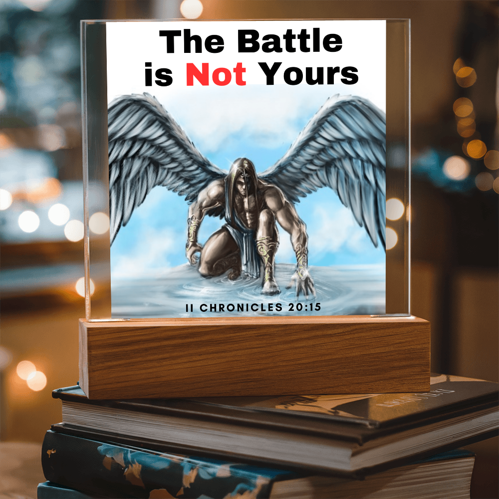Square Acrylic Plaque - scripture battle