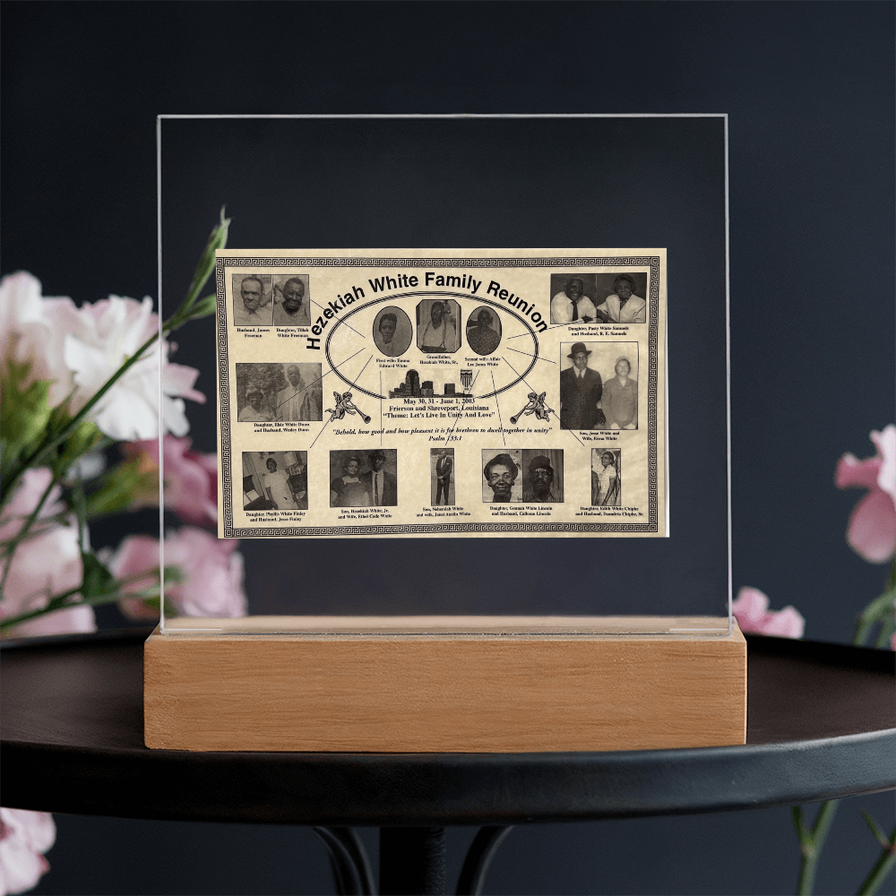 Square Acrylic Plaque-family reunion