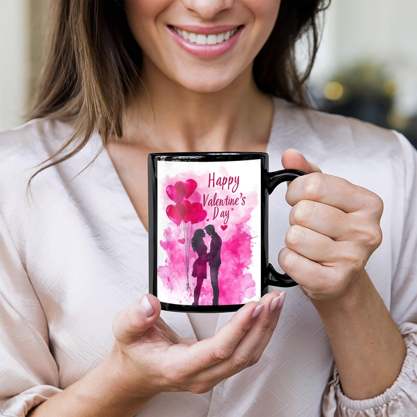 lady and man valentine mug