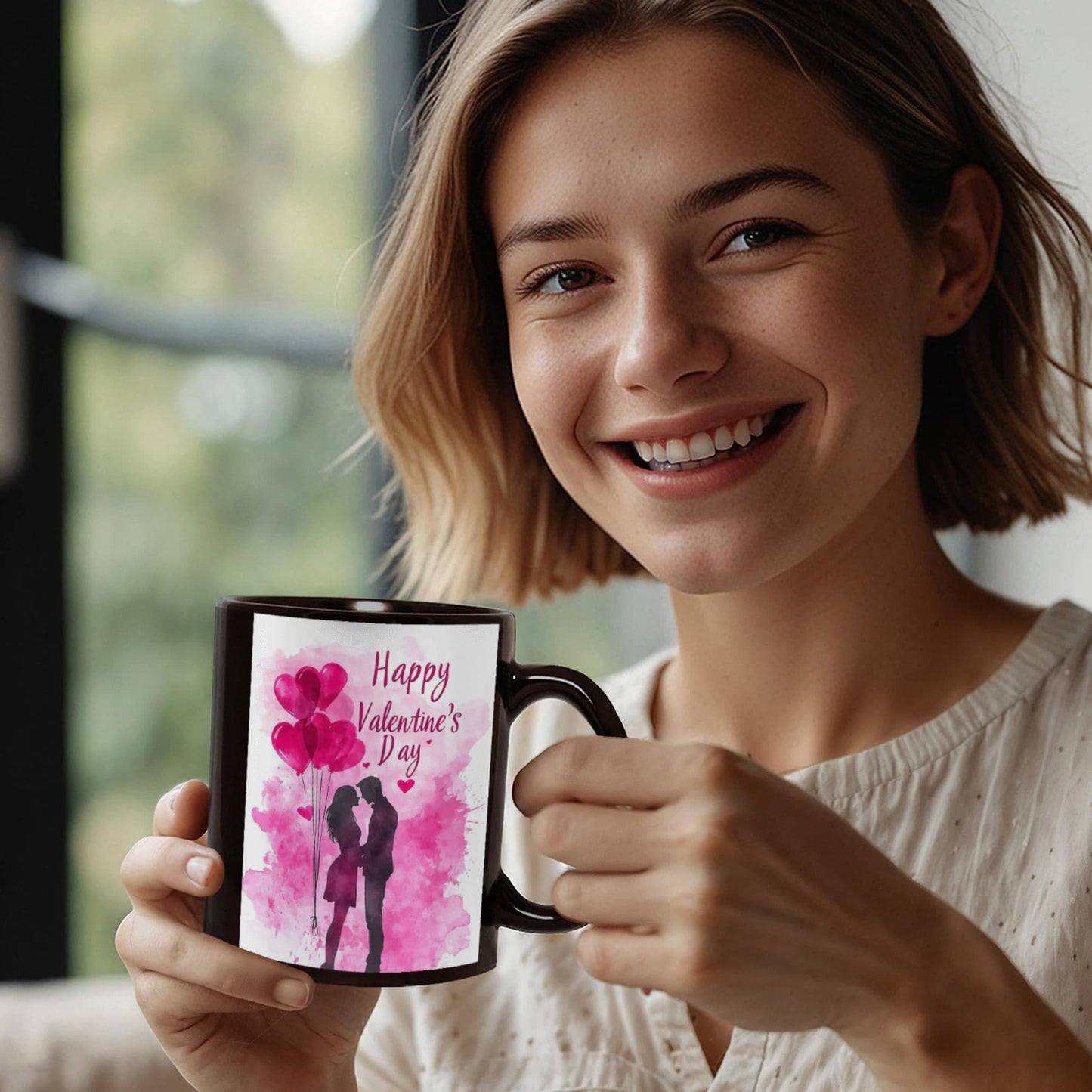lady and man valentine mug