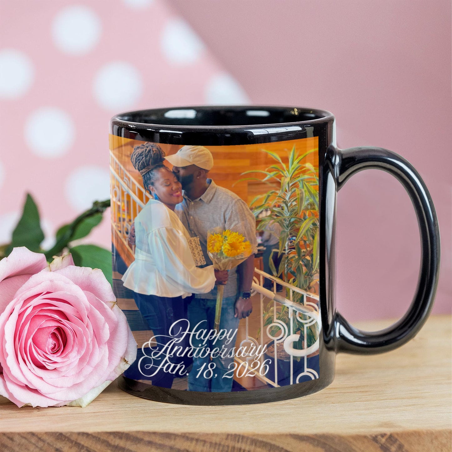 D & AJ Anniversary in black