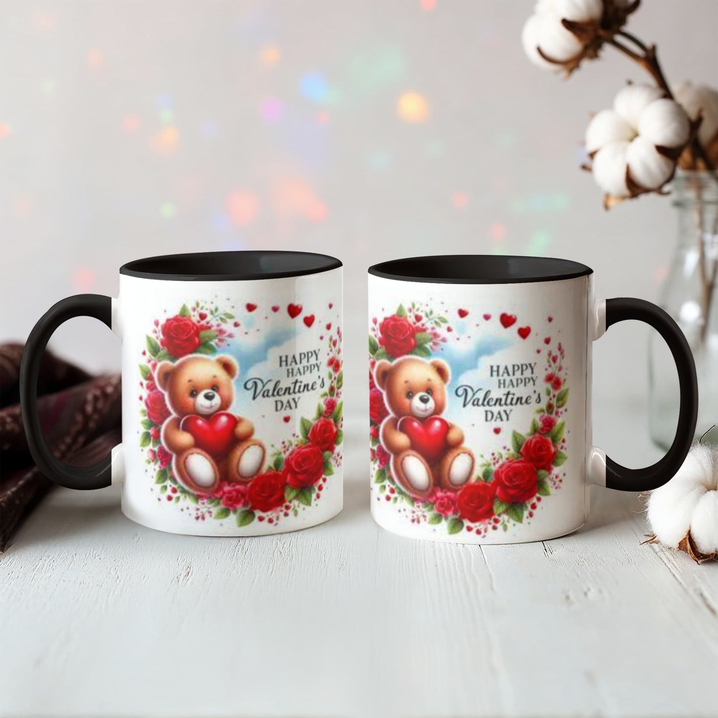 teddy bear valentine mug